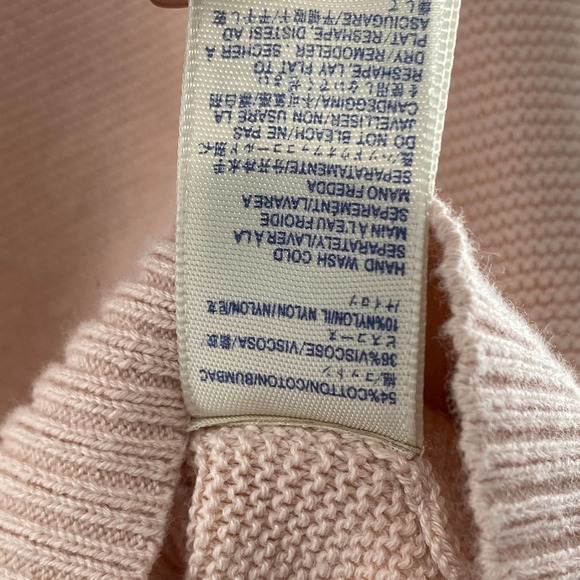 Rebecca Minkoff Stacey Ruffle Popover Knit One-shoulder Sweater Pale Pink Md - Picture 6 of 10